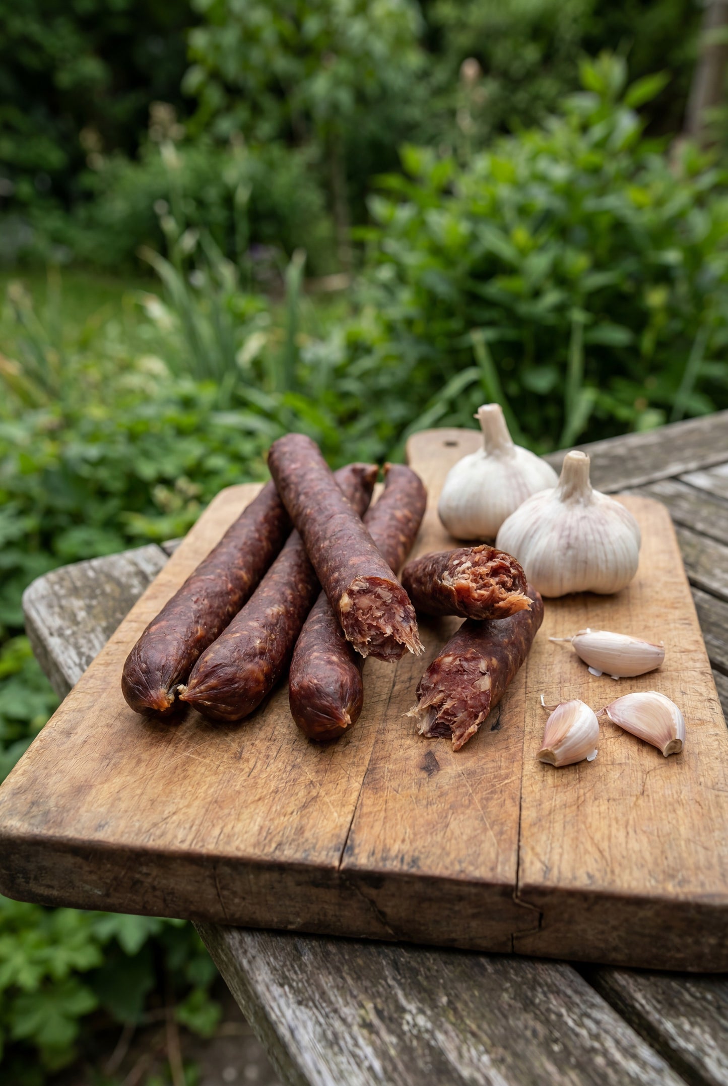 Landjäger mit Knoblauch